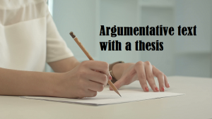 argumentative text with a thesis